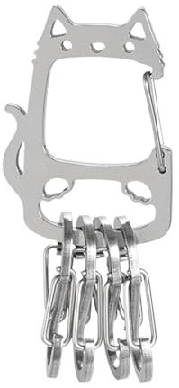 Karabiner für Schlüssel – Edelstahl-Karabiner-Schlüsselanhänger-Clip – robuster S-Hakenketten-Clip mit Schnellverschluss für Damen, Rucksackreisen und Tasche