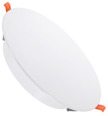 PATIKIL 230mm / 9 Diameter Spring Ceiling Hole Cover Plate, 1 Pack Downlight Hole Trim Wall Mount Decorative Cap Access Panel for 2-3.3 Round Ceiling and Wall Openings, White