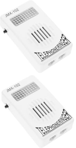 Uonlytech Amplificador Timbre Teléfono Ajustable Sin Baterías Volumen Potenciado para Teléfonos Fijos Blanco Fácil Instalación Sonido y Fuerte