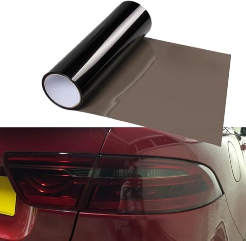 Car Headlight Tint Film Light Black, 30x120cm Waterproof Vinyl Wrap for Fog Lights, Tail Lights & Headlamps, Durable Polyester Self-Adhesive Protector Overlay for Car Exterior Styling Styling DIY