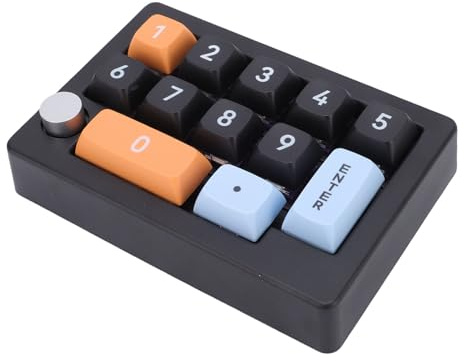Oreilet Clavier de Jeu mécanique 12 Touches, Mini Clavier à Une Main avec Joystick, rétroéclairage RVB, Macro programmable, pour Jeux de Bureau (Black)