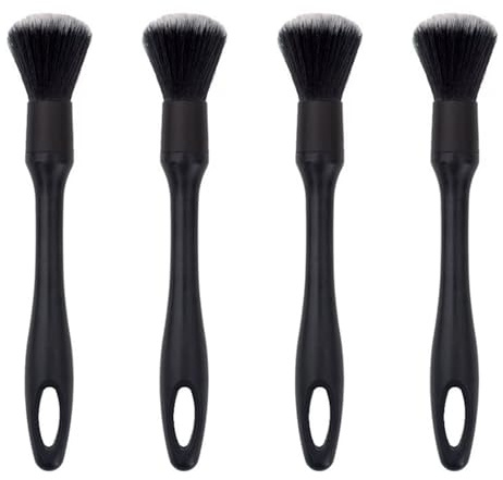 EHFOGJ 4 Pieces Of Car Cleaning Brushes, Detail Cleaning Tools, Interior Dust Removal Brushes, Multi-Function Car Brushes, And Beauty Products In The Car.