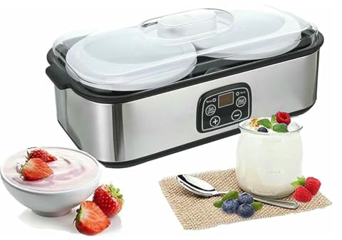 Yogurtiera fai-da-te con 2 tazze di vetro Strumento per yogurt da 1,4 litri per il negozio della sala da pranzo del ristorante