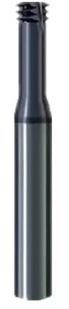 1pcs HRC 60 Degree Carbide Thread Milling M1 M1.2 M1.4 M1.6 M2 M2.5 M3-M24 Solid Carbide Thread Milling Cutter(M3.5x0.6,Three Teeth Black)