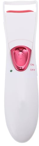 Piegaciglia Elettrico Riscaldato Mini in Abs Bianco | Ampia Zona Termica, Scanalatura Protettiva Isolante, Alimentazione 2 Pile Aaa Non Incluse