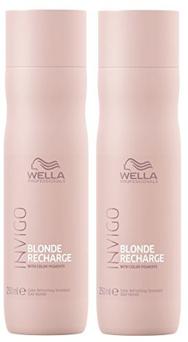 WELLA Professionals Invigo Blonde Recharge Shampoo Farbaufrischung, 2er Pack (2 x 250ml)