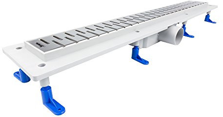 Edelstahl Glas Duschrinne Bodenablauf Ablaufrinne 40cm-100cm für Badezimmer (Schlitz 70 cm)