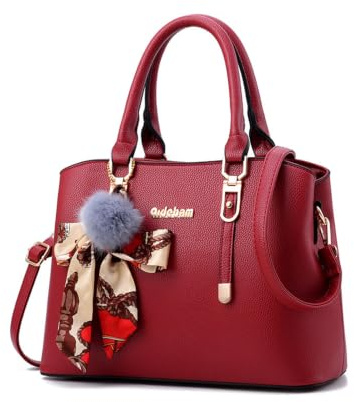 Nicole&Doris Women Handbag Crossbody Working Totes Satchel Shoulder Bag for Women Ornament Bowknot Soft PU