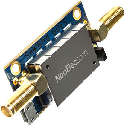 NooElec SAWbird GOES Barebones - Premium Dual Ultra-Low Noise Amplifier (LNA) & SAW Filter Module for NOAA (GOES/LRIT/HRIT/HRPT) Applications. 1688MHz Center Frequency