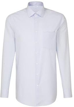 Chemise business homme Seidensticker - coupe classique - sans repassage - col Kent - manches longues - rayures - 100% coton