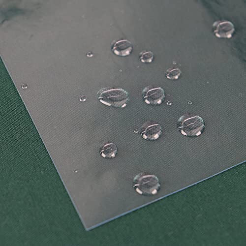 Durchsichtige tischdecke abwaschbar transparent Durchsichtig Garten Wasserabweisend Glasklar Schutzdecke Klarsichtfolie Meterware (140 x 140 cm) 0,3 mm Stark -Schnittkante