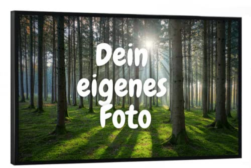 artboxONE Pixum Poster im Kunstoffrahmen schwarz 60 x 40 cm (quer) eigenes Foto im Kunststoffrahmen - mit Wunschmotiv - Personalisierbares Geschenk