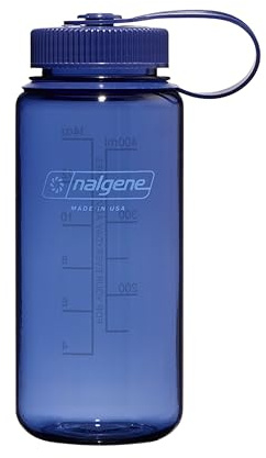 Nalgene Sustain Tritan BPA-freie Wasserflasche aus 50% Plastikmüll, 473 ml, breite Öffnung, Denim