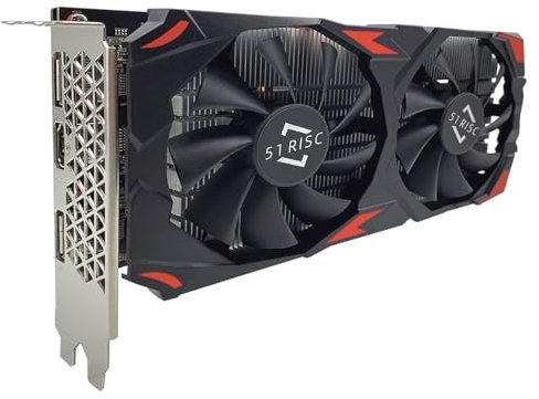 51RISC Radeon RX 580 8GB Scheda Grafica, GDDR5 256bit 2048SP VR Ready DisplayPort HDMI DVI-D Scheda Video per Gaming (RX 580 8GB)