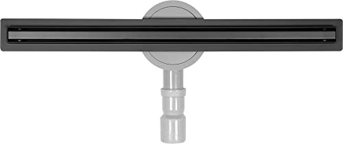 Duschrinne Bodenablauf Ablaufgarnitur Edelstahl SLIM BLACK Flach Siphon mit Geruchsstop Größen 50 60 70 80 90 cm Ablaufrinne Duschablaufrinne Befliesbar, Länge:Duschrinne SLIM BLACK 70cm