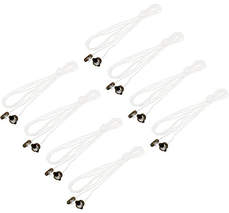 PATIKIL Traction Cordon pour Plafond Interrupteur, 10 Lot Légère Traction Cordon Corde Plafond Ventilateur Corde Avec Connecteur Traction Chaîne Extension, Blanc Bronze