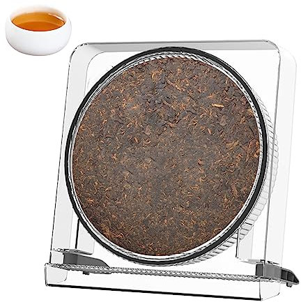 DISPRA Puerh – Boîte à thé transparente réglable décorative pour gâteau de thé Pu'er – Boîte de rangement pour gâteau à thé Pu'erh, boîte de rangement de thé, boîte à gâteau à thé