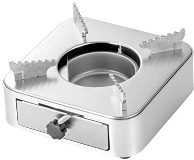 Otufan Réchaud De Camping, Mini Cuisinière Portable pour Intérieur Et Extérieur, Brûleur à Alcool en Acier Inoxydable, Accessoires De Camping pour Barbecues, Barbecues, Pique-niques(Argent)
