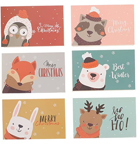 ABOOFAN Weihnachtskarten Kreativen Grußkarten Für Weihnachten Schöne Weihnachtskarten Mit Liebevollen Motiven Und Filigranem Design