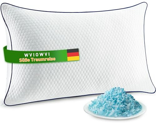 Memory Foam Kissen, Kühlendes Kopfkissen, Kopfkissen 50x70, Flaches Seitenschläferkissen - Nackenkissen Anpassbar Schlafkissen Hypoallergenes Bettkissen Ideal für Allergiker