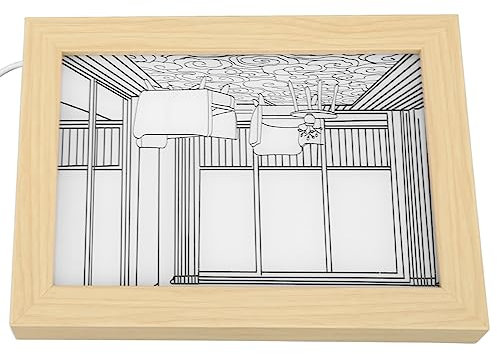Spacnana LED-Leuchtmalerei, Beleuchtungsmalerei-Dekoration, USB-betriebene Leuchtmalerei, LED-Leuchten, Bild, 5 V, 3 Beleuchtungsmodi, Simulieren Sonnenschein, Untersetzer (Kleine Größe: