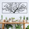 Décoration murale en métal 3 panneaux Ornement branche d'arbre moderne branche d'arbre pour la décoration murale de la maison (53in x 23,6in)