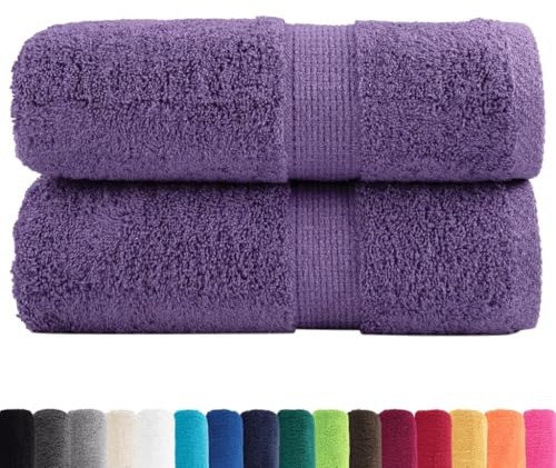 vidaXL Asciugamani per Ospiti 2 pz Viola 30x50 cm 600 g/m² 100% Cotone, Asciugamano, Asciugamano per Il Viso, Set di Asciugamani da Bagno