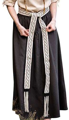Leonardo Carbone® Unisex Wikinger Gürtel Elina - Mittelalter Kleidung für Männer und Damen, LARP-Kleidung, Karneval, Cosplay, Hobbit Kostüm - 100% Baumwolle