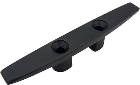 ZGXNYI Marine Poller Marine-Klampe aus schwarzem Aluminium, offene Basis, Seilklampe, 20,3 cm, robuste Nylonklampe, Bootsdeck- und Ankerleinenklampe Klampe für Marineboote