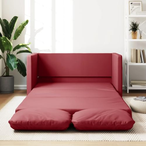 Xichuzi Bodensofa Weinrot 112x174x55 cm Kunstleder, Loungesofa, Sofas & Couches, Relaxsofa, Couch für Wohnzimmer - 353977