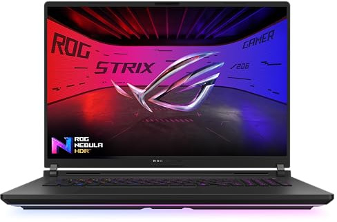 ASUS ROG Strix SCAR 18 (2025) con Display ROG Nebula HDR da 18 a 240Hz, NVIDIA GeForce RTX 5090 24GB, Intel® Core™ Ultra 9 275HX, 32GB RAM, 2TB SSD, Win 11 Home, G835LX#B0DWSX9HQF, Layout ITA, Nero