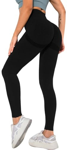 Neteson Leggins Deportivos Mujer Push Up Cintura Alta Mallas Deporte Elásticos Leggins Anticeluliticos Scrunch Butt Pantalones Deporte Fitness Yoga Gym Running