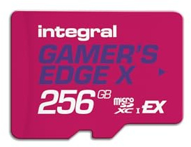 Integral 256GB Gamer's Edge X microSD Express für Switch 2 – bis zu 890MB/s Lesen, 750MB/s Schreiben, 4K, A1, NVMe, High-Speed Gaming, kürzere Ladezeiten, ultraschneller Speicher