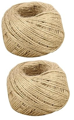 HOMSFOU 2rolls Elegant Jute Rope Cords Pack of Decorative Twine for Diy Party Christmas Decor