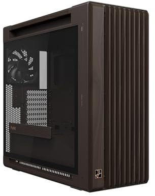 ASUS ProArt PA602 Wood Edition Retro Brown E-ATX Mid-Tower Case with Tempered Glass, 440 mm GPU Support, 420 mm Radiator & 3 Pre-Installed Fans