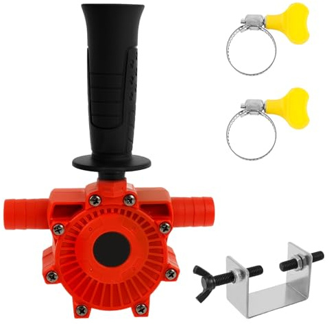 BAODBF Pompe de forage électrique portable - Mini perceuse légère - Pompe de transfert d'eau avec 2 pinces pour le drainage de l'irrigation
