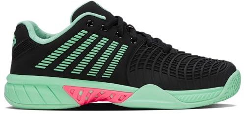K-Swiss Zapatillas de Tenis Express Light 3 para Mujer, Negro neón Menta neón Rosa Pastel, 37 EU