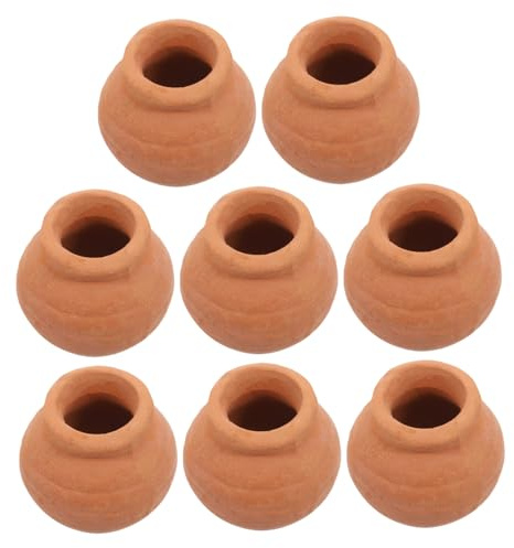 Toyvian 8 pièces Mini Pots Terre Cuite pour Cactus et Plantes Petits Pots Argile pour Fleurs Intérieur Jardinières Compactes et Polyvalentes pour Décoration Maison et Bureau