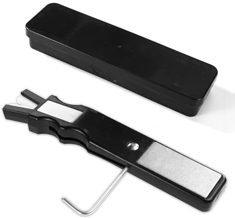 Sinbana Affilapattini 3-in-1, Utensile Affilalame Professionale in Ceramica Plastica con Custodia Affilatore Multifunzione Portatile per Pattini da Hockey