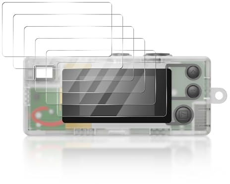 Seltureone 6-pack skärmskydd för KODAK Charmera nyckelring digitalkamera, reptåligt härdat glas med 9H-hårdhet, tillbehör för KODAK nyckelring digitalkamera tillbehör
