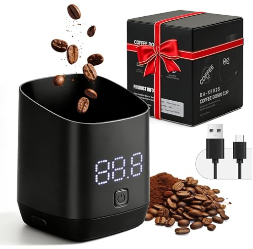 Kaffeewaage 500g/0,1g, Digitale Coffee Scale mit LED Display, Wiederaufladbare Feinwaage Kaffee mit USB-C, IPX4 Wasserschutz, Präzise Espresso Waage für Barista, Pour-Over & Kaffeebohnen