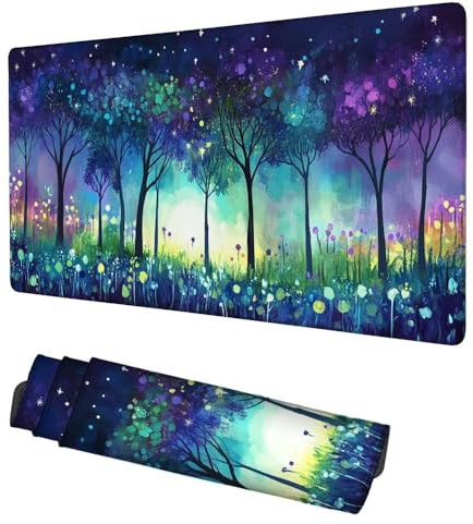 Alfombrilla Ratón Colorido Mouse Pad 1200x600x3mm Alfombrilla Gaming Árboles Desk Mat, Protector Escritorio, Accesorios Gaming, Mejora Precisión y Velocidad, para PC Gamer, Portátil, Oficina, f-19