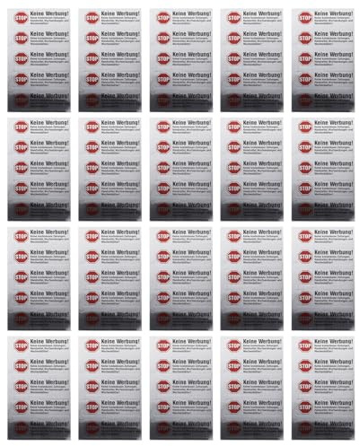 NIYANGLE 100 Stück Aufkleber „keine Werbung“ für Briefkasten aus Papier Selbstklebendes Warnschild zum Schutz Des Briefkastens im Außenbereich und Briefzonen