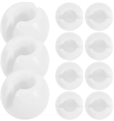 EXCEART Topes para Cadena de Estores Enrollables de Plástico Blanco Diseño Elegante y Fácil Instalación para Persianas de Autocaravana, Paquete de 24 Piezas