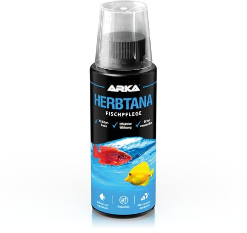 Fischpflege Aquarium 118 ml - Herbtana Gesundheitsbooster für Fische | kräuterbasierter Booster, unterstützt Immunsystem, Vitalität, Fischgesundheit, biologisch, Süßwasser Meerwasser
