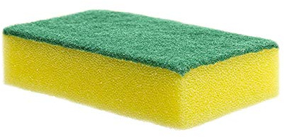 We Can Source It Ltd - Heavy-Duty Cleaning Sponge in Green and Yellow Color for Utensils, Baseboards, and Floors - Double-Sided Industrial Sponge Scourer Pads for Domestic and Commercial Use - 10 Pack