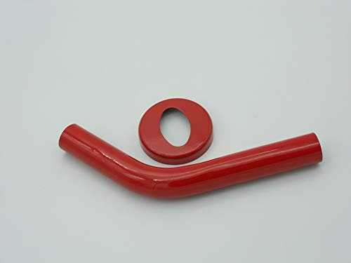 Tubo Cannotto Raccordo curvo per Cassetta Scarico Wc alta - Ottone Colore Rosso - Pz1