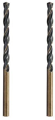 Ohamtes Punte elicoidali a gambo ridotto, 8 mm, in acciaio HSS 4341 per ferro/rame/plastica/alluminio/materiali metallici, gambo rotondo, doppio bordo, 2 pezzi