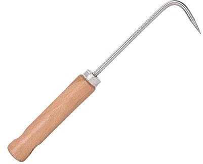 HiChuAng Weed Remover Tool Stainless Steel Patio Weeder Single Claw Block Paving Weeding Tool for Digging Weeding Scarifying Transplanting Garden Yard