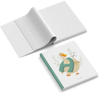 easyprint Notizbuch personalisiert mit Name | Buchstabe Monogramm Initiale A | 201 x 297 mm | DIN A4 | Hardcover | 128-seitig | Papier 100 g/m² | kariert | Tagebuch | Notizblock | Reisetagebuch